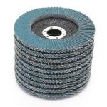 Aluminium Oxide 0.05 Inch Thick 4'' Metal Flap Discs 40 Grit