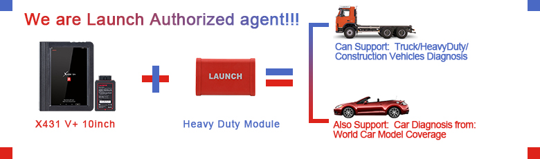 Original Launch X431 V+ & X431 HD heavy duty 10.1 diagnostic scanner tool