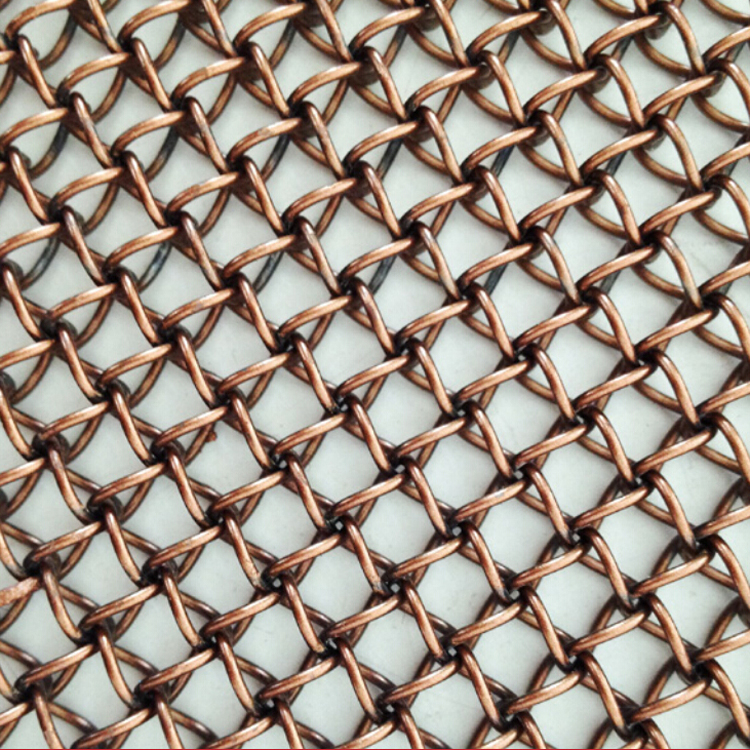 Architectural Woven Fabric Powder Vinyl Coated Three-dimensional Color Decorative Metal Mesh for Ceiling