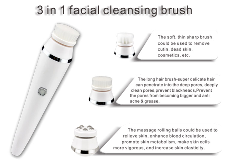 300 MAH Rechargeable Facial Cleansing Brush , Spin Brush Face Cleanser