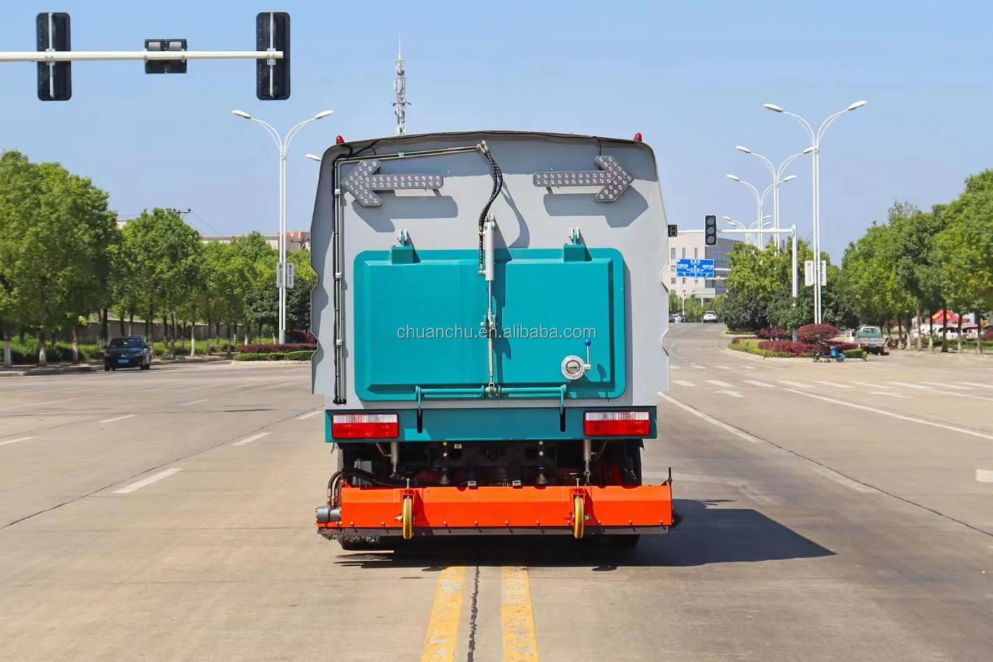 Perfect Urban Street Cleaning Sanitation Custom's Requirement Pure Electric Tailor-Made 4x2 Dongfeng Vacuum Sweeper Truck