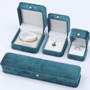 Wholesale Manufacturing high end velvet Jewellery packaging Box Custom Necklace