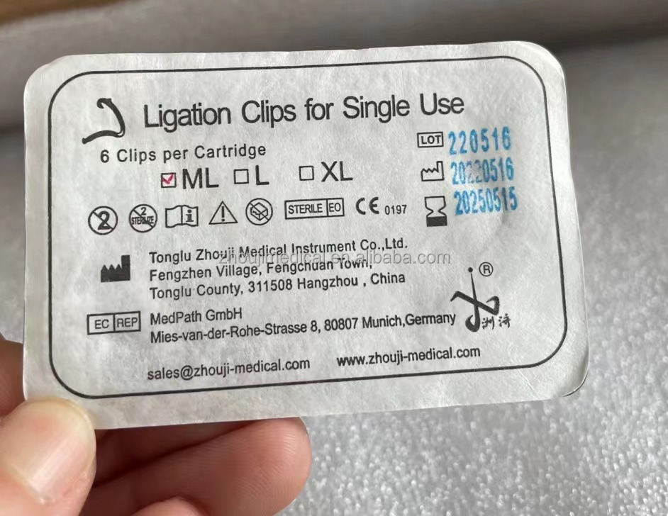Professional Clinical Surgery Polymer Ligation Clip with Locking Device CE Certified