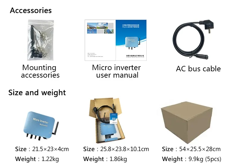 Customizable LOGO On Grid Micro Inverter System With WIFI Cloud Monitoring Isolated Island Protection 300w 600w 800w