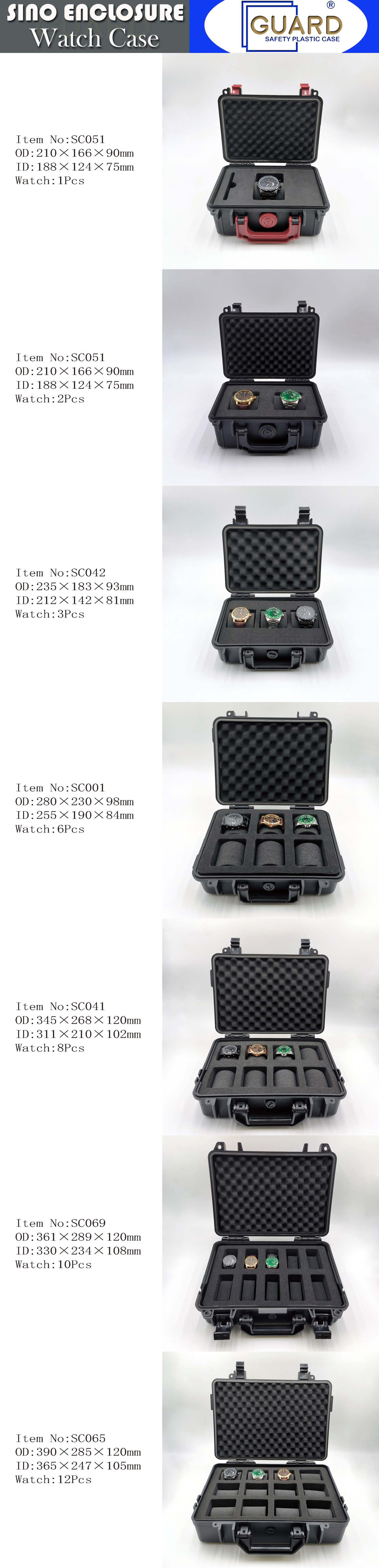 Twelve 12pcs Waterproof Watch Box Pp Alloy Plastic