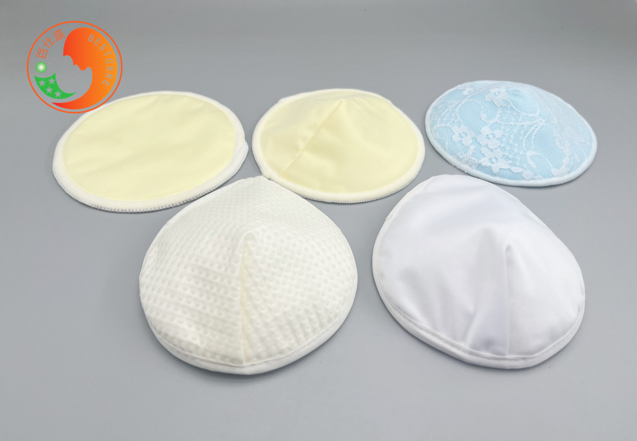 Silicone Dots Washable Breast Pads Bowl Shape Anti Slip Reusable Nursing Pads