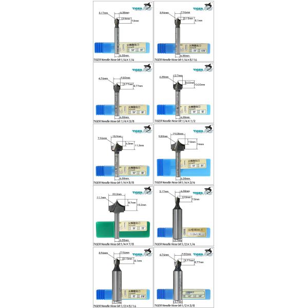Tiger Shark CNC Woodworking Router Bit Carbide Door Panel 4 Flutes Ovolo Carving Bit