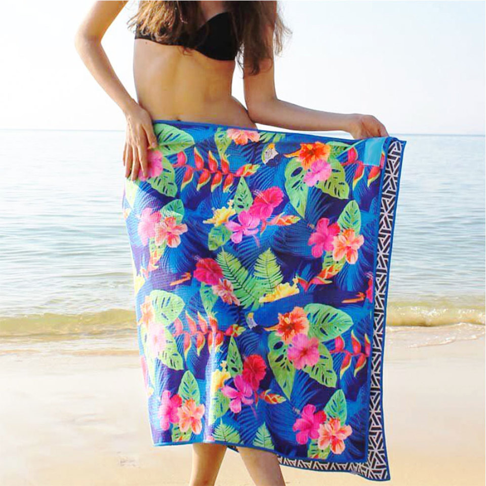 Custom Oversized Quick Dry Lightweight extra Large Microfibre Beach Towel for Sports Beach Gym Travel