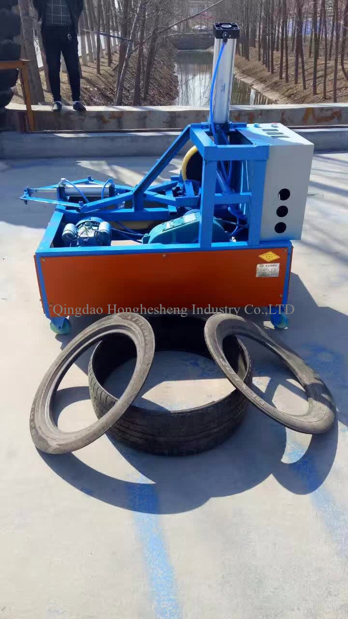 Automatic Small Car Tyre Double Sidewall Cutting Machine, Tyre Circle Cutter