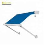 Drop Arm Remote Retractable Window Awnings Polyester Acrylic Fabric