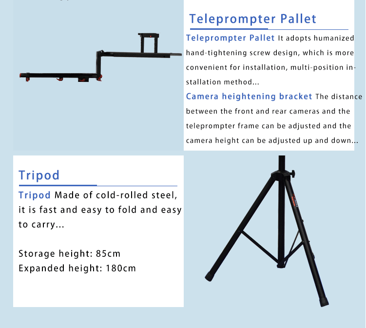 TS2200 Dual Screen Studio Teleprompter for Laptop Private Mold Live Sports Application