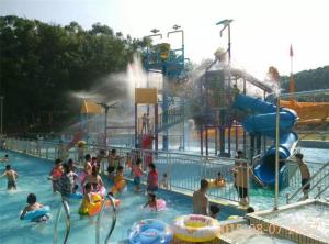 China Aqua Park Playground Water Slide Family Fiberglass Big Splash Slide Anti Corrosion wholesale