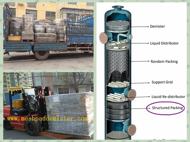 2.5y Ss 316l Metal Corrugated Plate Structured Packing In Distillation Tower