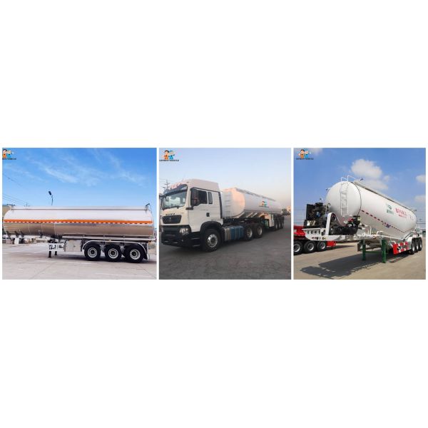 3 Axles Petroleum Tanker Truck Trailer 60000 Liters 6 Compartments Exported To Mauritania