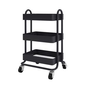 China 3 Tiers Rolling Utility 4 Caster Kitchen Storage Trolley wholesale