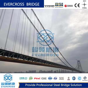 China Painted Prefabricated Steel Cable Suspension Bridge Big Loading Capacity wholesale