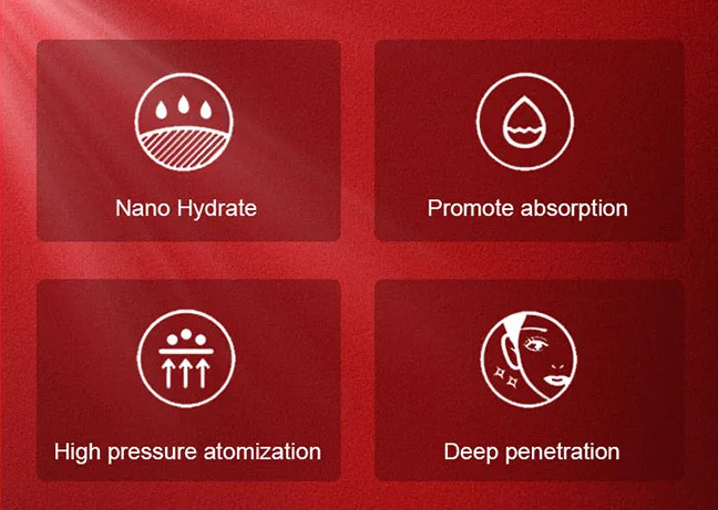 Handheld Oxygen Injector 8W Oxygen Facial Nano Mist Sprayer Mister Device
