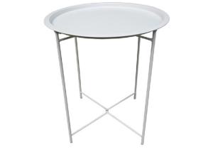China Folding 46x52cm Modern Round Side Table Metal Anti Rust Waterproof Outdoor wholesale