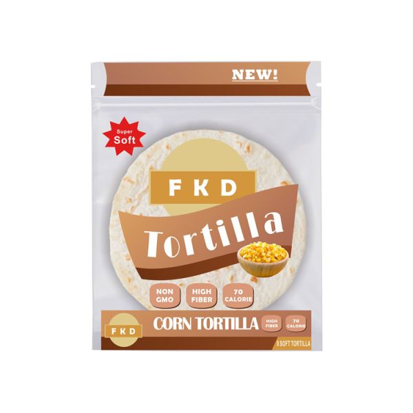 Custom Mexican Tortilla Packaging Resealable Aluminum Foil Plastic Pouch Zip Lock Bag