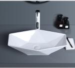 Irregular Diamond Counter Top Bathroom Sink 70cm CUPC Vessel Style