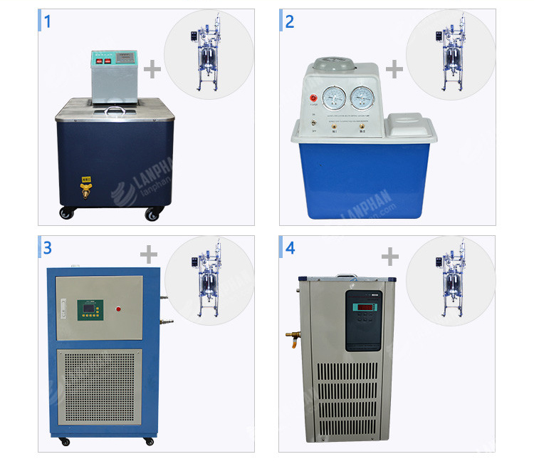 30L Borosilicate Stirring Glass Jacketed Lab Reactors
