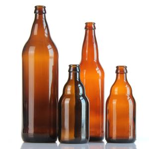 China 330ml Clear Soda Beverage Glass Bottle Carbonated Juice Glass Bottle With Crown Cap wholesale
