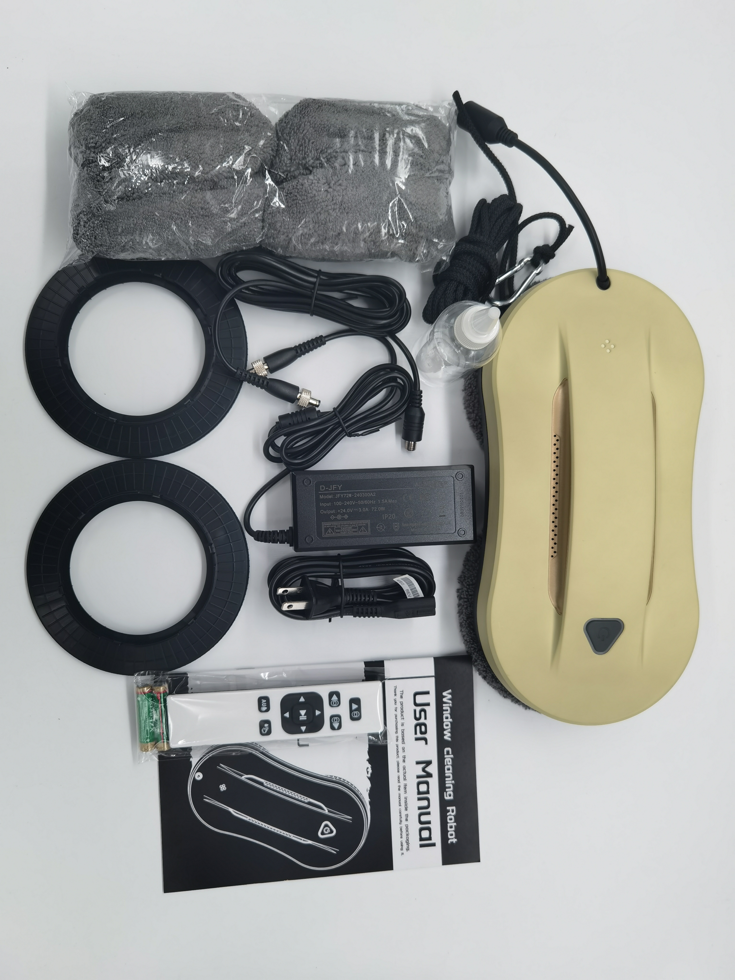 Smart Home WiFi Intelligent Window Washer Robot Multi-Used Wet/Dry Cleaner with Dual Nozzles