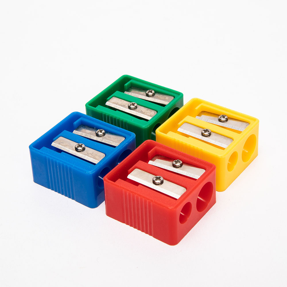 EN71 11.4mm Student Double Hole Sharpener Colorful