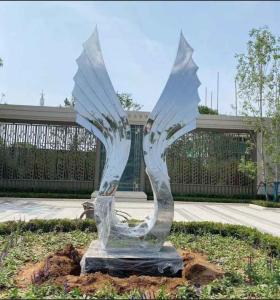 China Outdoor Abstract 2.5 Meter High Forging Stainless Steel Sculpture wholesale