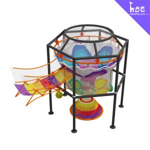China safety Rainbow Net tunnel playground , Climbing Net Playground Equipment wholesale