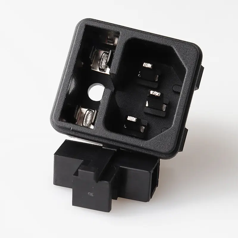 Ac Power Socket With Fuse 3pin Inlet Panel Mount Connector LZ-14-F2-3P 10A 250V Electrical Outlet Connection Electric Us