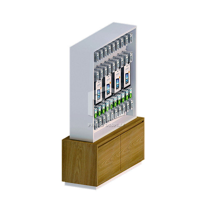 Wood Grain Veneer Mobile Phone Display Showcase Furniture Engraving