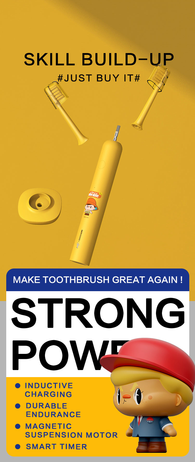 Sonic ELectric Toothbrush With Multiple Modes,IPX7 Waterproof Sonic ELectric Toothbrush With Smart Timer