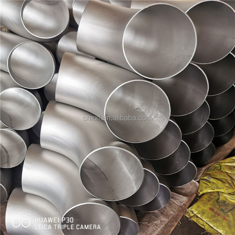 SUS304 316 Stainless Steel Butt-Weld Fittings Bw Lr Long Radius 90 Degree Sch10 Sch40 Seamless Ss Elbow Welding 45 Degree