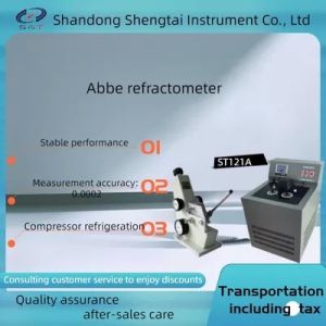Transparent Semi Transparent Liquid Solid ST121A Abbe Refractometer Compression