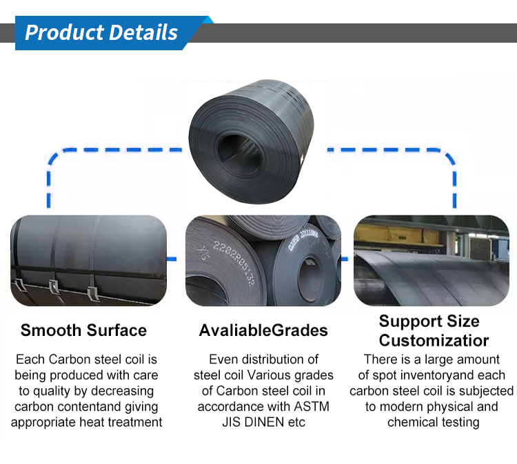 Customized Hot Rolled Carbon Steel Coil 3mm - 16mm Thickness HRC Steel Coils