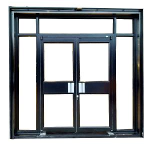China Shopping Malls Commercial Storefront Tempered Insulated Glass Flush Sliding Door wholesale