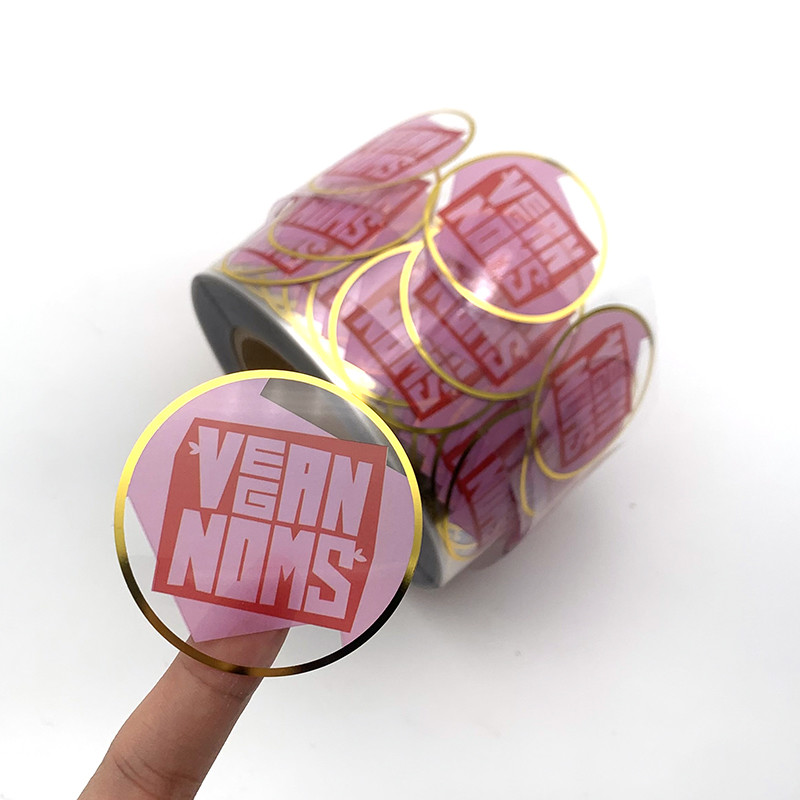 45mm Round Transparent Matte Clear Vinyl Stickers Paper For Beauty