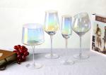 CE Short Stem Luster 14 Oz Wine Glasses , 200mm Crystal Burgundy Wine Glasses