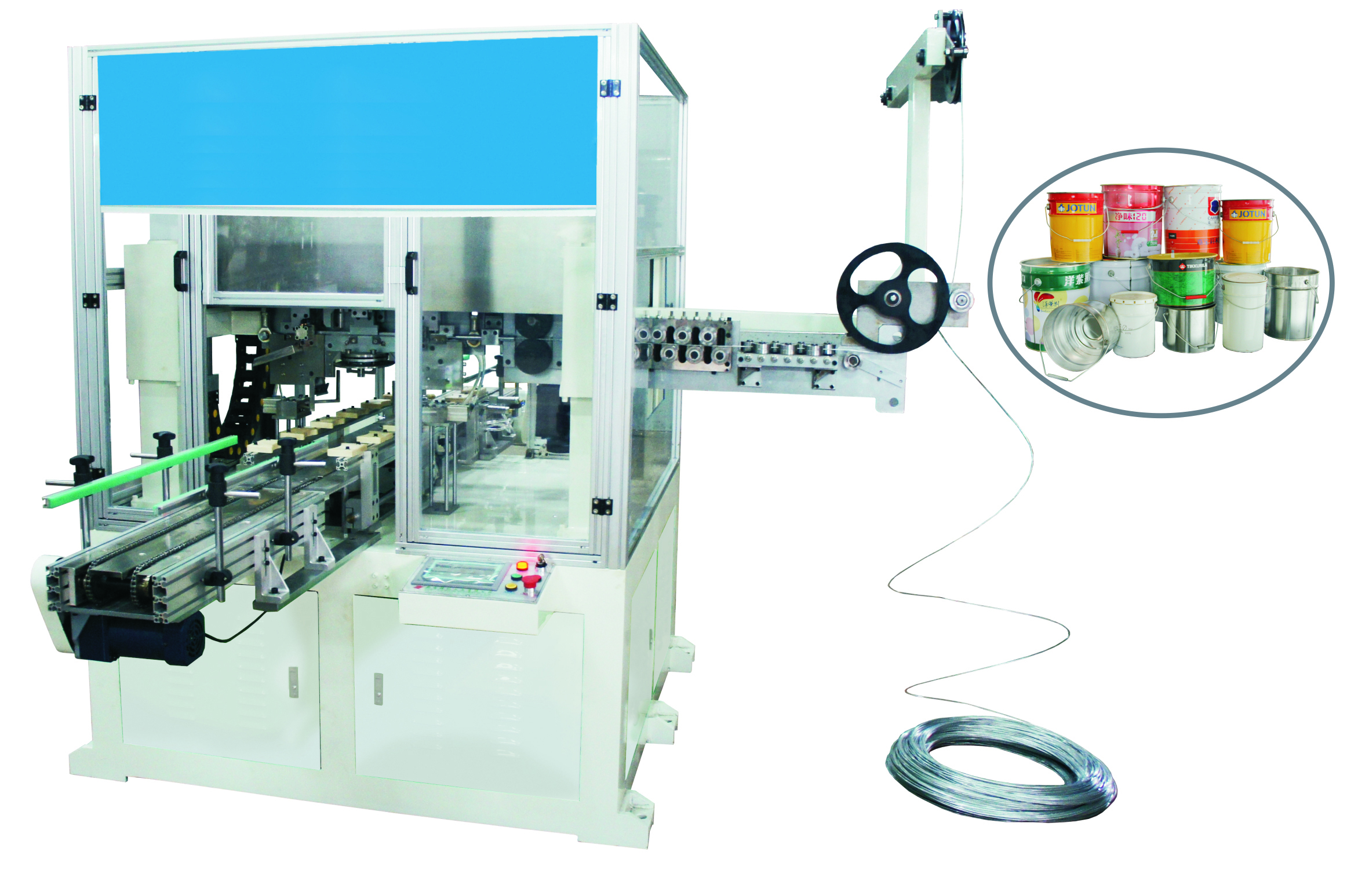 T3 Tinplate Wire Handle Making Machine For Pail Making 4521×2821×2860mm size