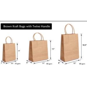 China Biodegradable Food Packaging Kraft Paper Bags With Twisted Handle wholesale