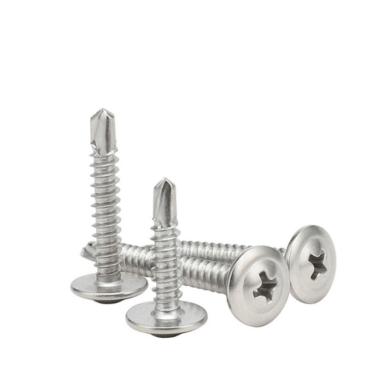 Truss Head Self Drilling Screw with DIN Standard and Metric Measurement System in Wafer Head Zinc Finish