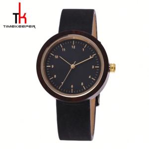 China Bamboo Wood Mens Watches Leather Band Private Label Custom Logo wholesale
