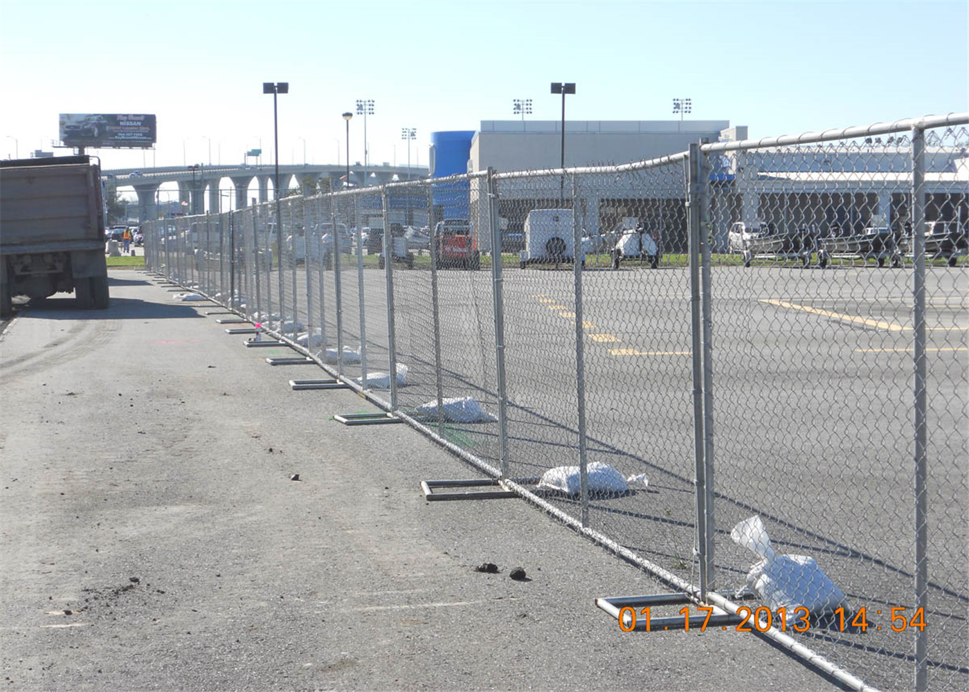 8'x12' Q195 Q235 Temporary Chain Link Fence 60mm x 60mm x 2.7mm