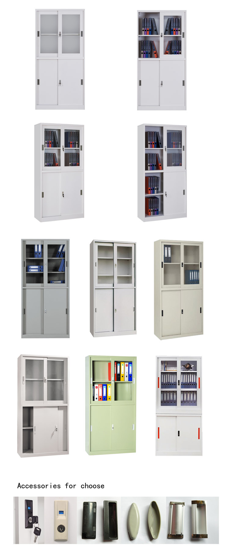 Adjustable Shelves RAL Color Steel Filing Cabinet