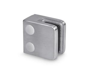 China Stainless Steel Glass Railing Systems Square Glass Clamps For 10mm Glass Panel wholesale