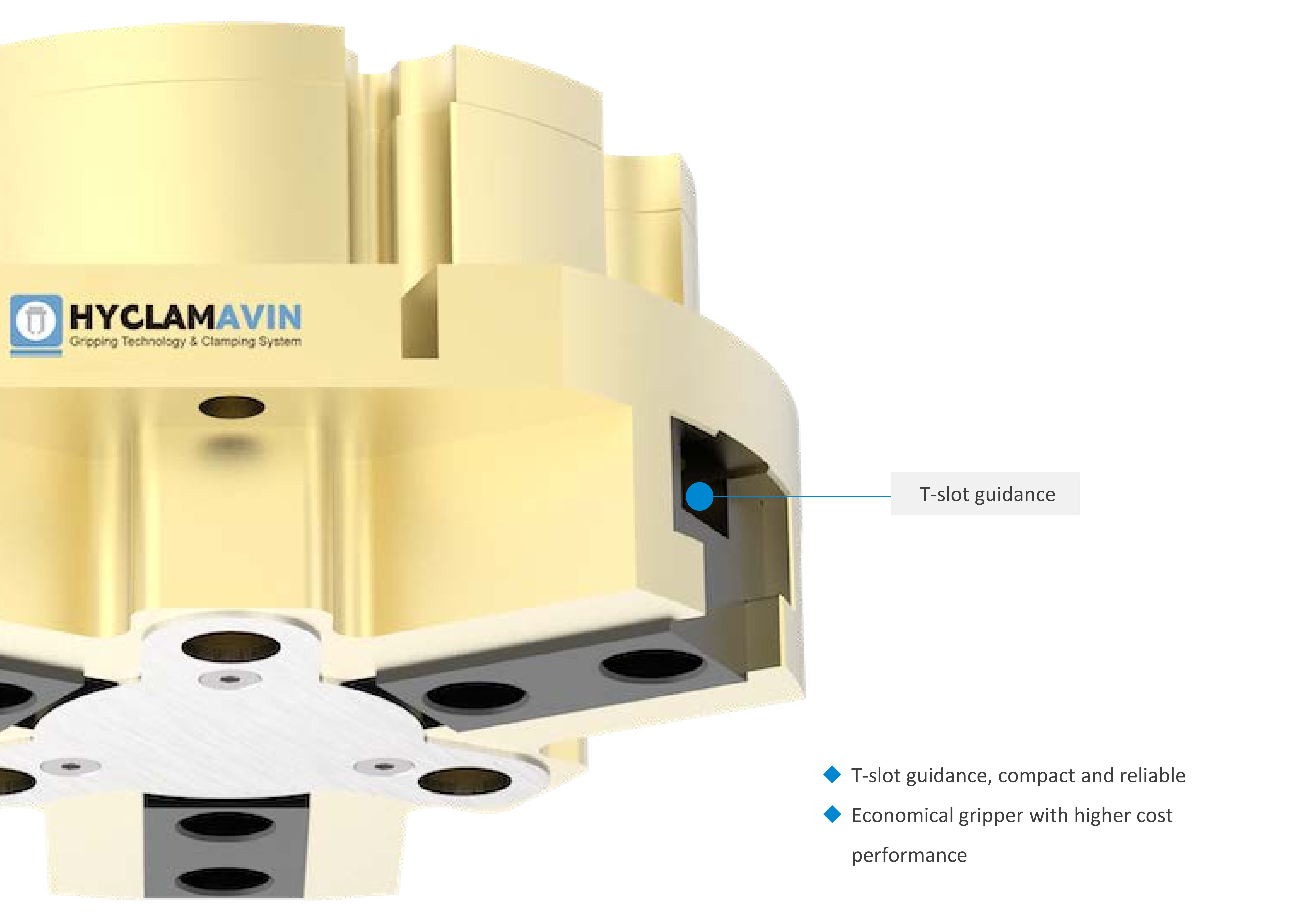 Parallel Pneumatic Gripper 3 Jaw Precision Pneumatic Grippers For Robots