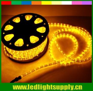 China round 2 wires yellow rope led christmas decoration rope lights wholesale
