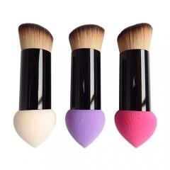 China Double Ended Face Blending Foundation Brush Beauty Sponge Applicator wholesale