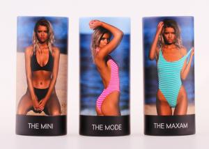 China Colorful Round Paper Tube Packaging Paper Box Packaging For Underwear / T - Shirt wholesale